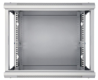 Extralink Szafka wisząca rack 9U 600x450 szara szklane drzwi EX.8574 - 489290 - zdjęcie 3